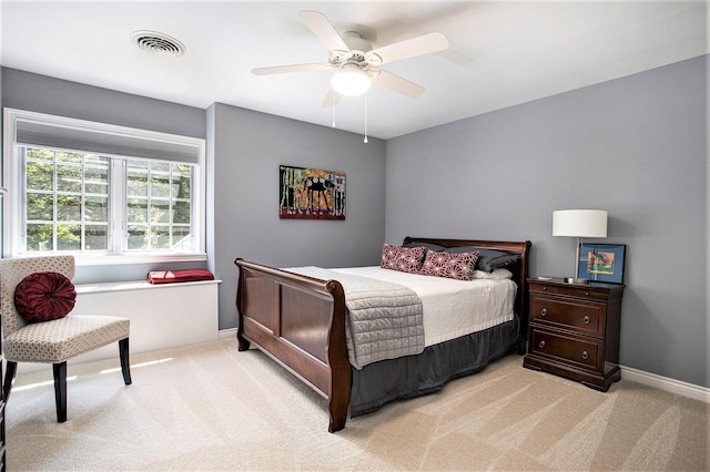106 Kingsbury Ct, Battle Creek, MI 49015 - bedroom with light carpet and ceiling fan