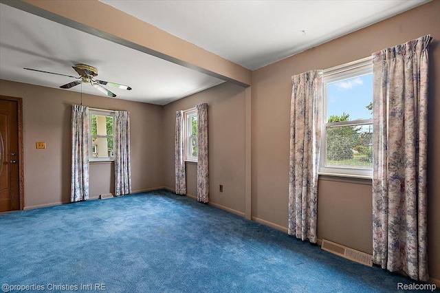 4681 Cass Elizabeth Rd, Waterford, MI 48327 - unfurnished room with ceiling fan and carpet flooring