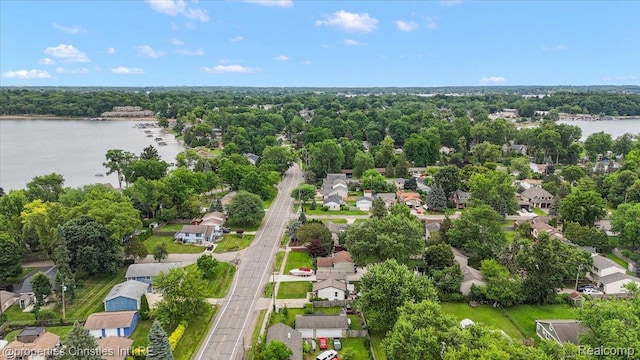4681 Cass Elizabeth Rd, Waterford, MI 48327 - aerial perspective of suburban area with a large body of water