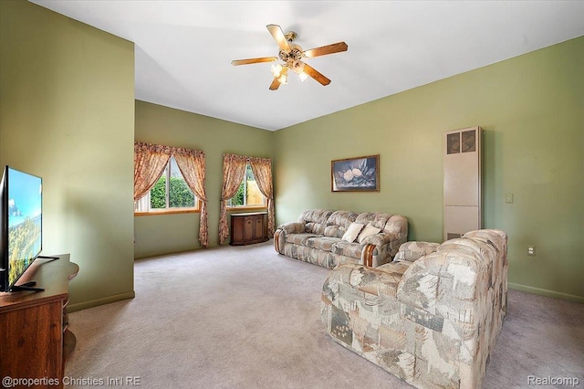 4681 Cass Elizabeth Rd, Waterford, MI 48327 - living room with carpet flooring and a ceiling fan