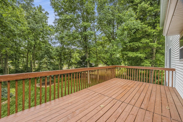 270 Silver Ridge Dr, Holland, MI 49424 - deck with view of wooded area