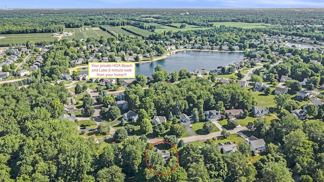 270 Silver Ridge Dr, Holland, MI 49424 - aerial view of property's location featuring a nearby body of water and a forest