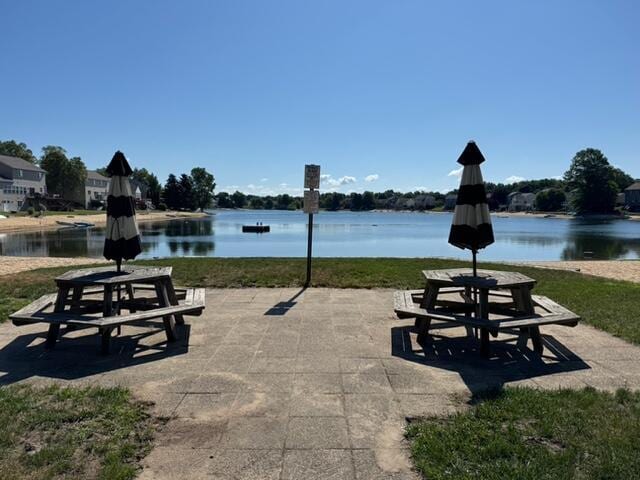 270 Silver Ridge Dr, Holland, MI 49424 - surrounding community with a water view and a patio area