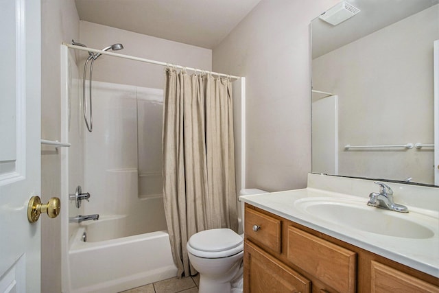 5625 Bay Meadow Trl, Portage, MI 49024 - full bath with shower / bathtub combination with curtain, vanity, and tile patterned floors