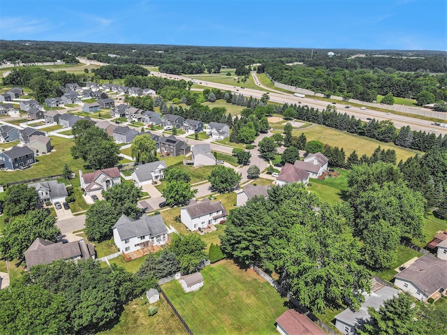 5625 Bay Meadow Trl, Portage, MI 49024 - aerial overview of property's location with nearby suburban area and a tree filled landscape