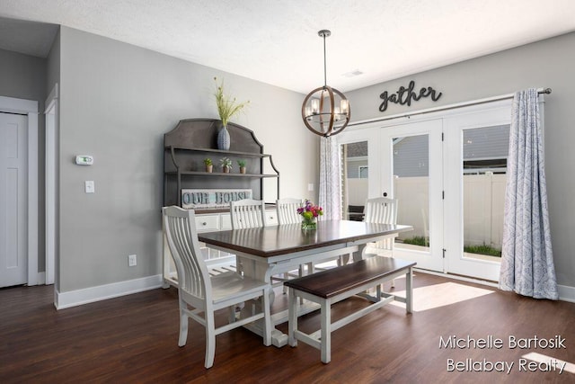 6725 Promenade St NE Unit 13, Rockford, MI 49341 - dining area with a chandelier, wood finished floors, and french doors