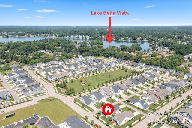 6725 Promenade St NE Unit 13, Rockford, MI 49341 - view of property location featuring a large body of water and nearby suburban area