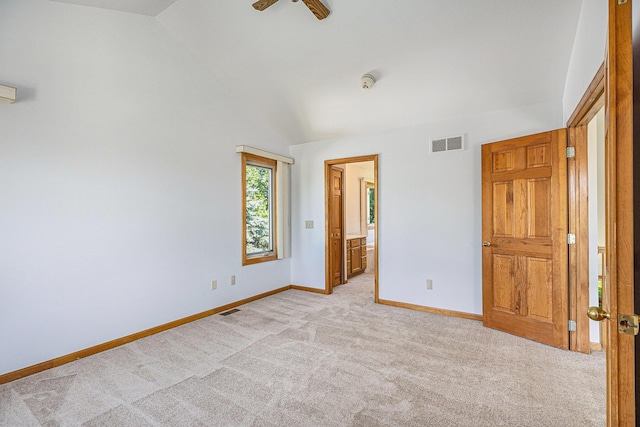 4213 Silverleaf Dr, Ypsilanti, MI 48197 - unfurnished bedroom featuring light colored carpet, vaulted ceiling, and ensuite bathroom