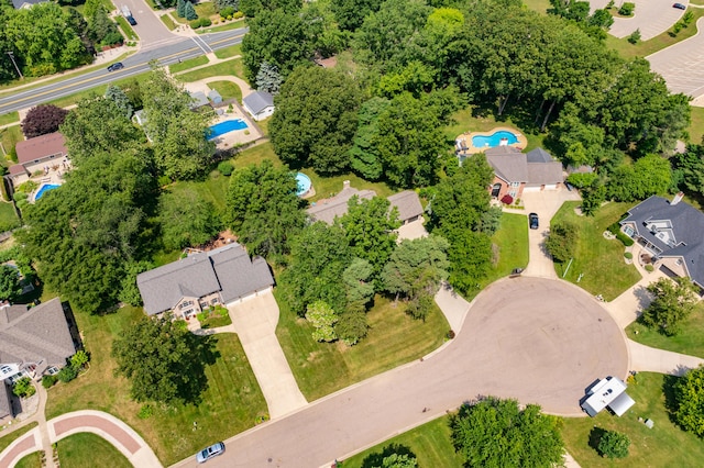 6794 Brickleton Ct, Portage, MI 49024 - aerial view of property's location featuring a pool area and nearby suburban area