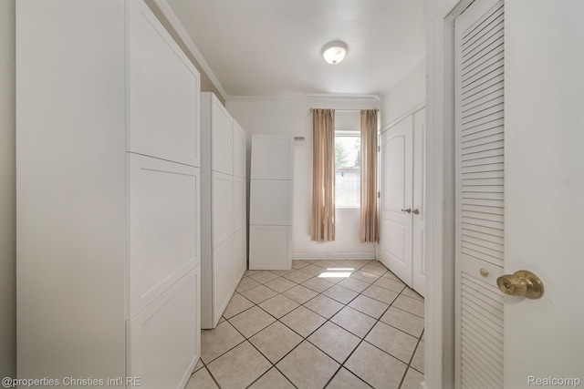 30160 Marshall St, Southfield, MI 48076 - hall featuring light tile patterned flooring and ornamental molding