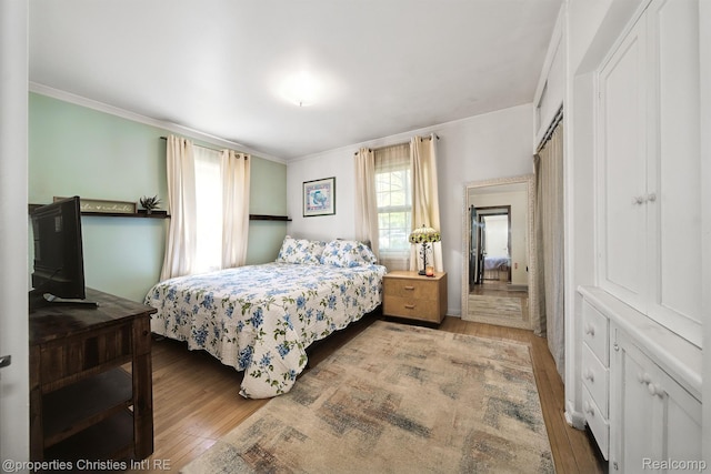 30160 Marshall St, Southfield, MI 48076 - bedroom featuring wood-type flooring and ornamental molding