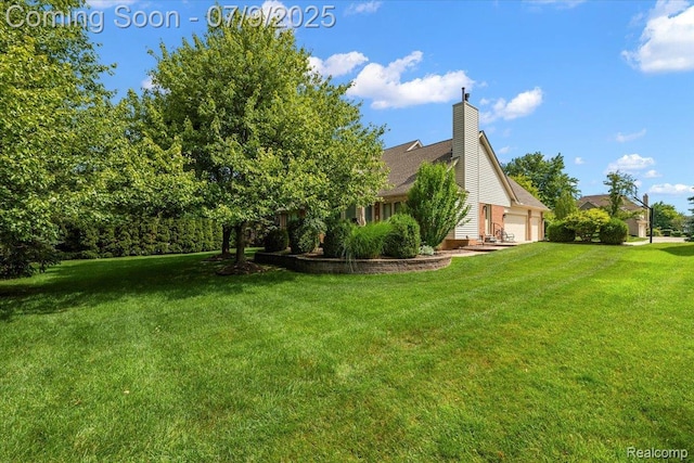 6591 Tree Knoll Dr, Troy, MI 48098 - view of green lawn featuring an attached garage