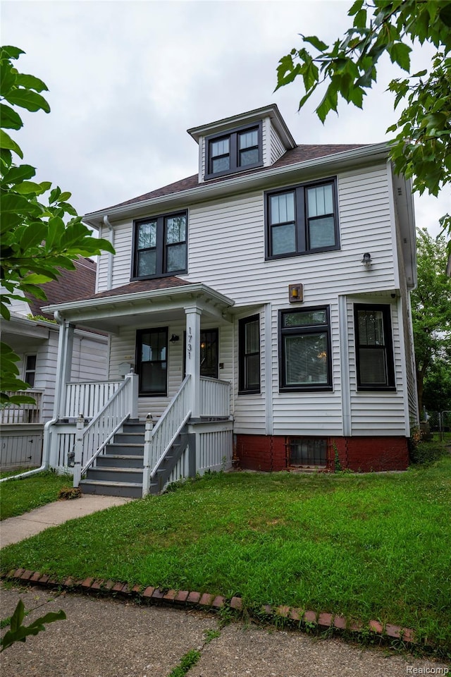 1731 Parker St, Detroit, MI 48214 - traditional style home with a front lawn and a porch