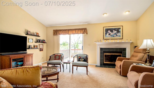 41503 Haggerty Woods Ct Unit 35, Canton, MI 48187 - living area featuring a fireplace and carpet flooring