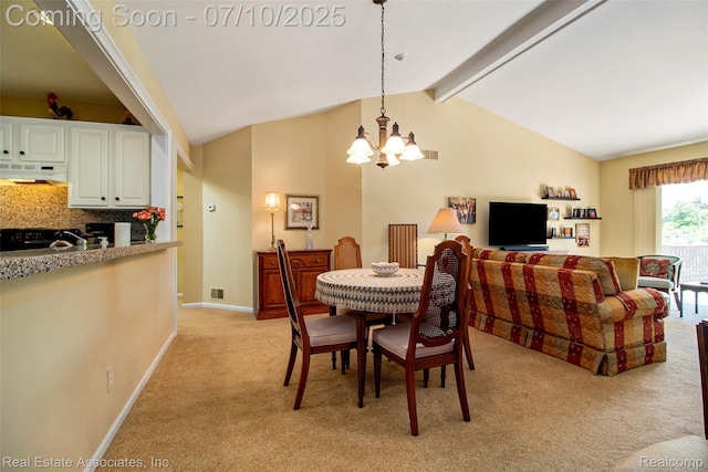 41503 Haggerty Woods Ct Unit 35, Canton, MI 48187 - dining area featuring a chandelier and light carpet