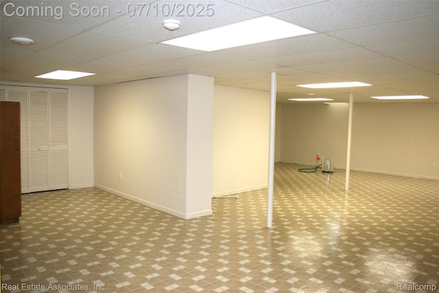 41503 Haggerty Woods Ct Unit 35, Canton, MI 48187 - finished basement with a paneled ceiling