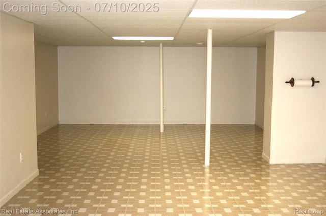 41503 Haggerty Woods Ct Unit 35, Canton, MI 48187 - finished basement featuring a drop ceiling and baseboards