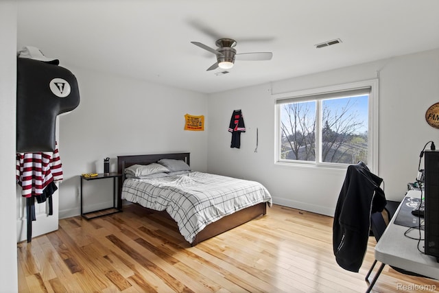 900 Mcdonald Dr, Northville, MI 48167 - bedroom with light wood-type flooring and a ceiling fan