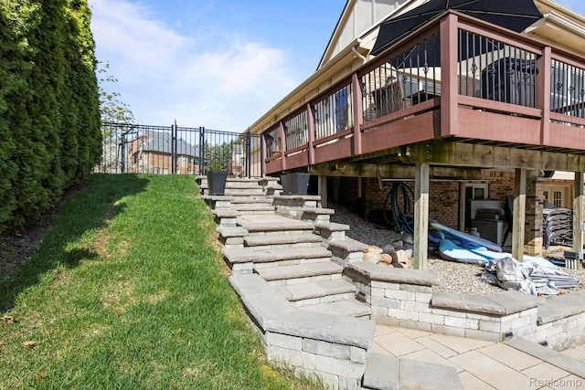 900 Mcdonald Dr, Northville, MI 48167 - view of grassy yard featuring a deck