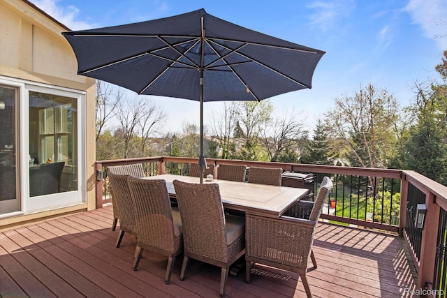 900 Mcdonald Dr, Northville, MI 48167 - wooden deck with outdoor dining area