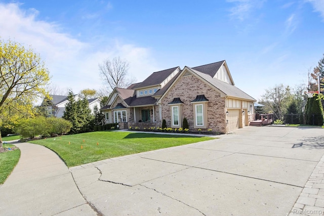 900 Mcdonald Dr, Northville, MI 48167 - craftsman-style home with concrete driveway, brick siding, and a garage