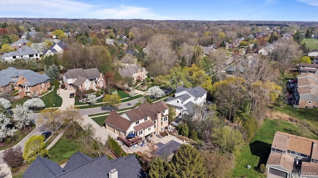 900 Mcdonald Dr, Northville, MI 48167 - aerial view of property and surrounding area with nearby suburban area