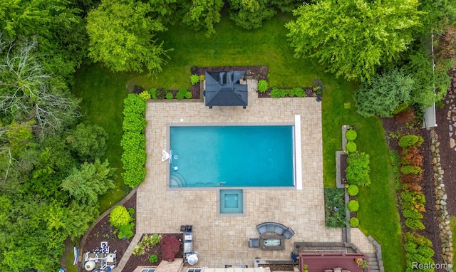 900 Mcdonald Dr, Northville, MI 48167 - bird's eye view of a pool