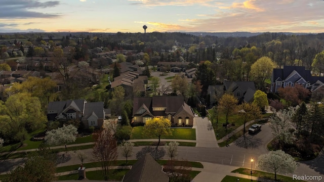 900 Mcdonald Dr, Northville, MI 48167 - aerial view at dusk of a residential view