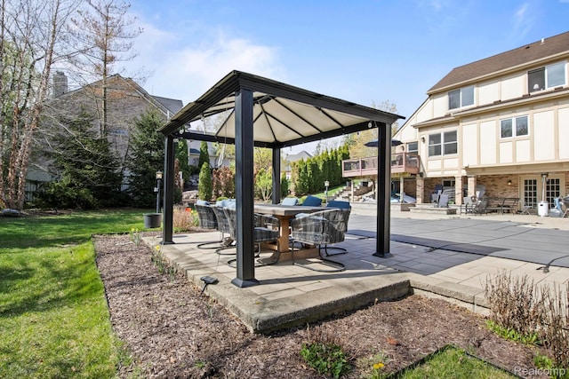900 Mcdonald Dr, Northville, MI 48167 - view of patio / terrace with a gazebo