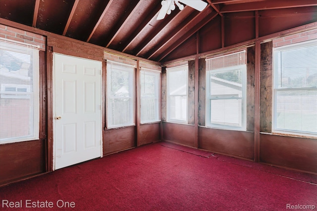 16219 Normandy St, Detroit, MI 48221 - unfurnished sunroom with lofted ceiling and carpet floors