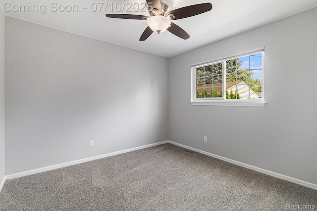 39408 Atkinson Dr, Sterling Heights, MI 48313 - carpeted empty room featuring a ceiling fan and baseboards