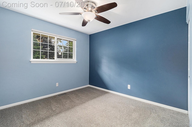39408 Atkinson Dr, Sterling Heights, MI 48313 - carpeted spare room featuring a ceiling fan and baseboards