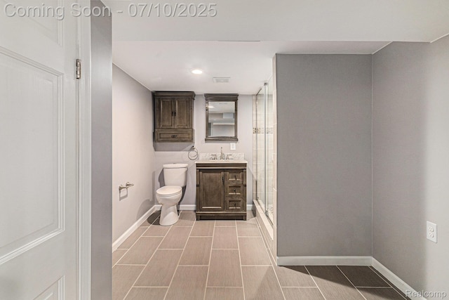 39408 Atkinson Dr, Sterling Heights, MI 48313 - full bath with a stall shower, vanity, and recessed lighting