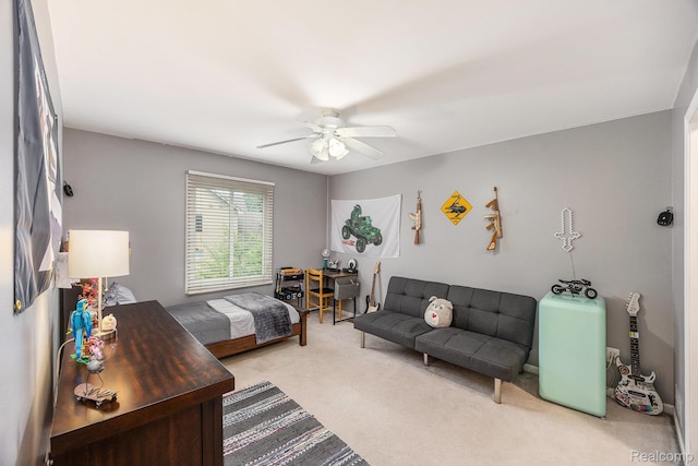 9780 Oak Valley Dr, Clarkston, MI 48348 - living room featuring ceiling fan and carpet floors