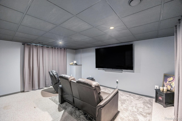 9780 Oak Valley Dr, Clarkston, MI 48348 - cinema with recessed lighting, carpet flooring, and a drop ceiling