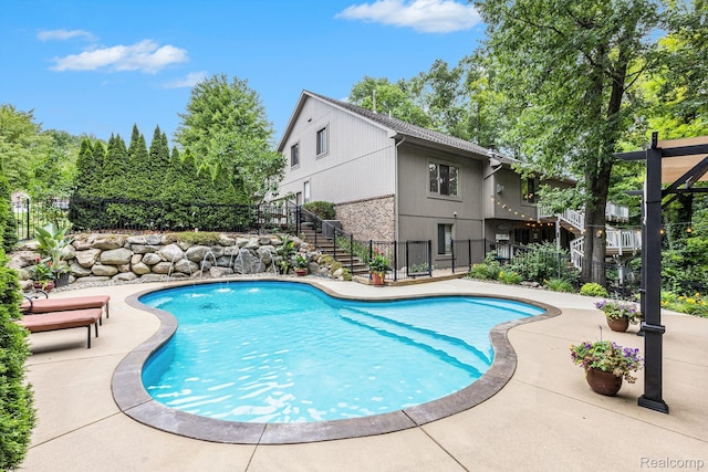 9780 Oak Valley Dr, Clarkston, MI 48348 - view of pool with stairs and a patio