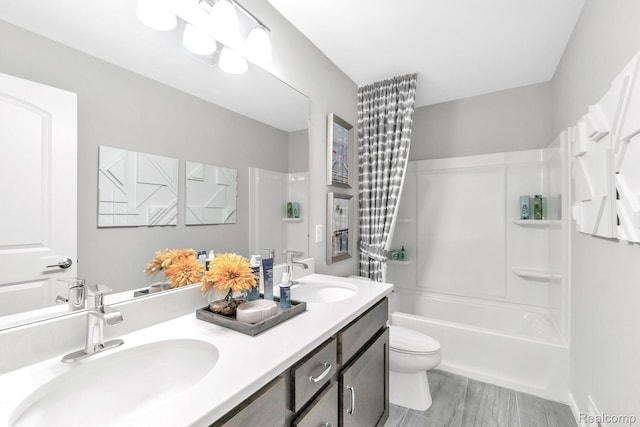 2768 Silo Dr, Saline, MI 48176 - full bathroom featuring double vanity and shower / bath combination