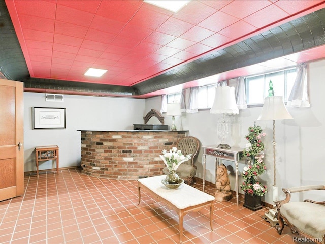 1313 Wall St, Port Huron, MI 48060 - living area featuring plenty of natural light and tile patterned flooring