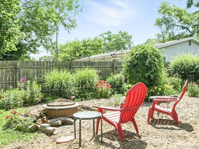 1313 Wall St, Port Huron, MI 48060 - view of patio with an outdoor fire pit