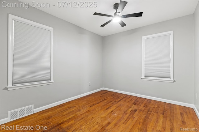 14268 Trenton Rd, Southgate, MI 48195 - spare room featuring wood finished floors and ceiling fan