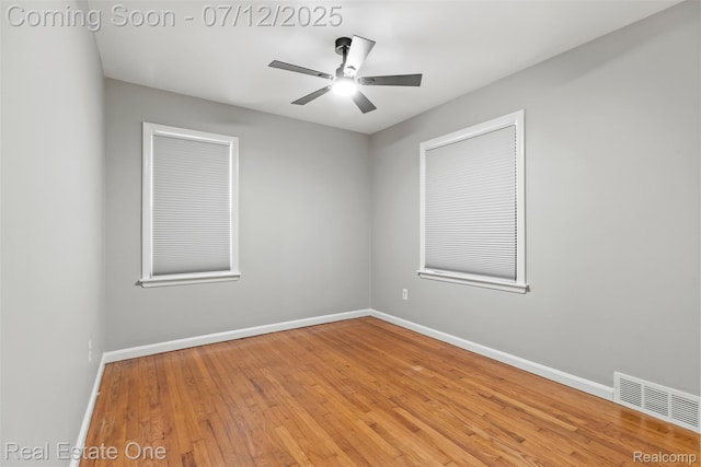 14268 Trenton Rd, Southgate, MI 48195 - unfurnished room with a ceiling fan and light wood-style flooring