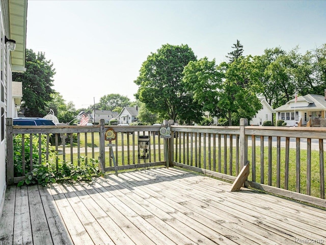 1114 Union St, Port Huron, MI 48060 - deck with a residential view and a lawn