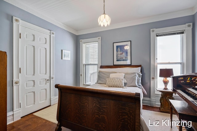120 Union Ave SE, Grand Rapids, MI 49503 - bedroom with wood finished floors and ornamental molding