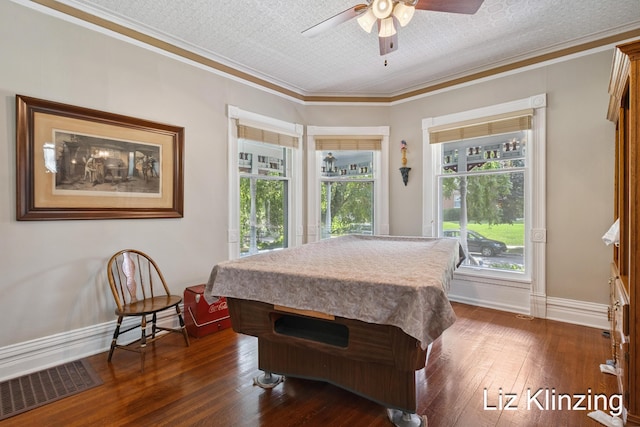 120 Union Ave SE, Grand Rapids, MI 49503 - dining room with ceiling fan, dark wood-style floors, and crown molding
