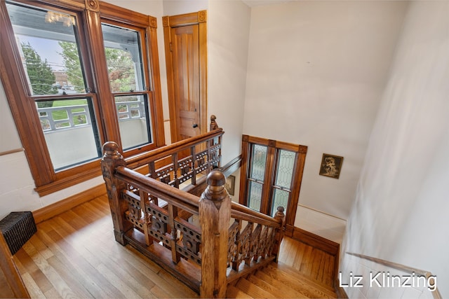 120 Union Ave SE, Grand Rapids, MI 49503 - stairs featuring wood finished floors and baseboards