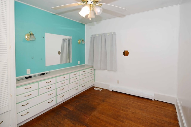 2357 River St, Kalamazoo, MI 49048 - unfurnished bedroom with dark wood-type flooring and ceiling fan