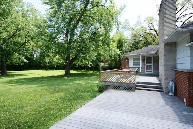 2357 River St, Kalamazoo, MI 49048 - deck with a yard and view of scattered trees