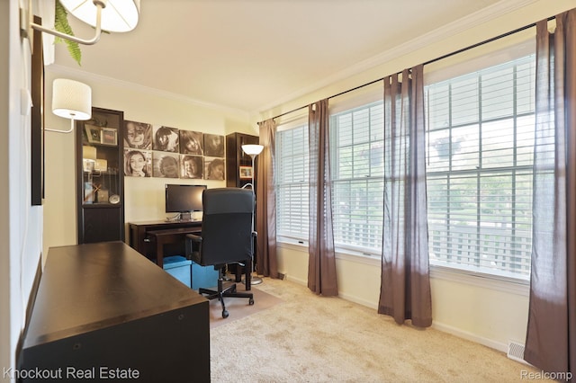 622 W Schleier St, Frankenmuth, MI 48734 - carpeted office space with crown molding and healthy amount of natural light