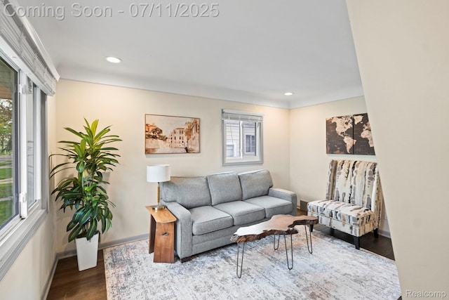 24528 Schroeder Ave, Eastpointe, MI 48021 - living area featuring wood finished floors and recessed lighting