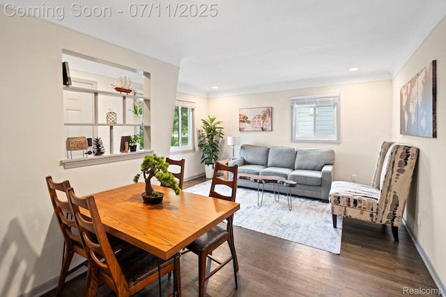 24528 Schroeder Ave, Eastpointe, MI 48021 - dining area featuring dark wood finished floors and recessed lighting